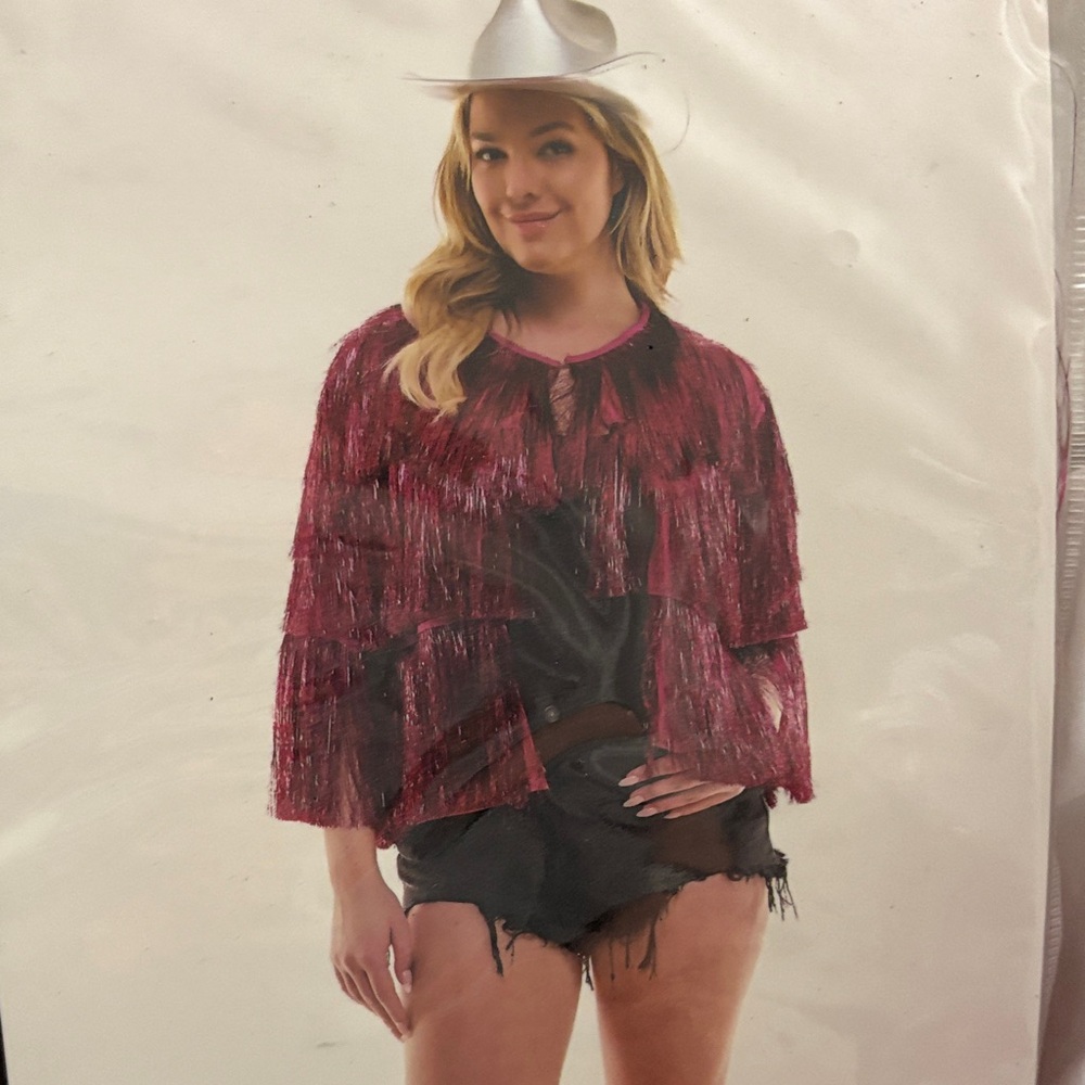 Pink Fringe Jacket size small